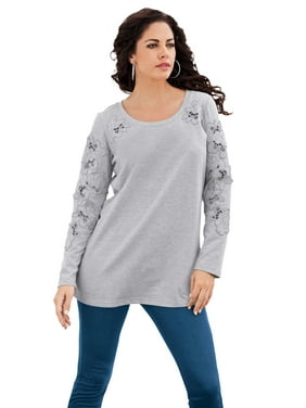 Ladies Blair Fall Leaves Long Sleeve Shirt Plus Size 5X